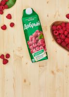 Нектар Добрый из яблок, чпр, малины, 1 л
