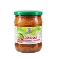 Солянка из свежей капусты с грибами стерилизованная, 450 г