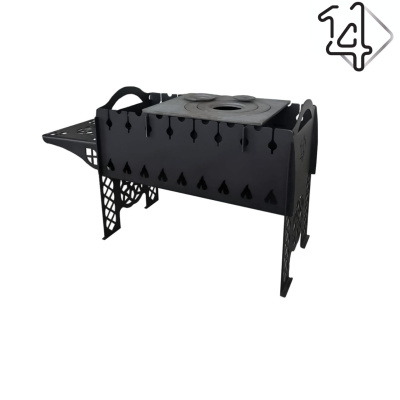 Мангал разборный с чугунной плитой П1-3