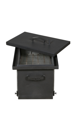 Коптильня стальная 330х500х300 мм на опорах