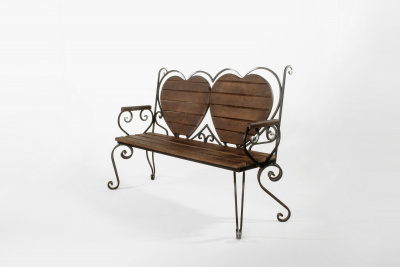 Скамейка "Для влюбленных" с подлокотниками