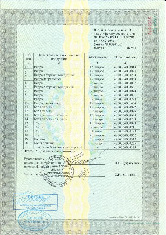 Сертификат соответствия 2 (дополнение) Сертификат соответствия 2 (дополнение)