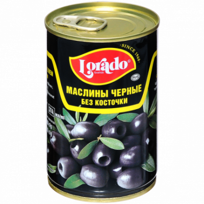 Маслины черные без косточки, 300 мл